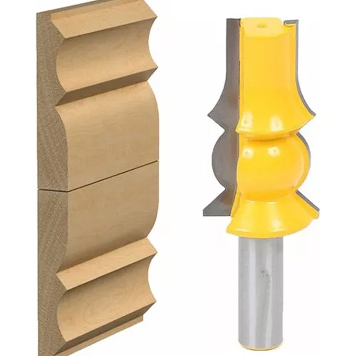 GENERICO - Fresa Madera Moldura Doble Zócalo Marcos Vástago ½ X 572 mm