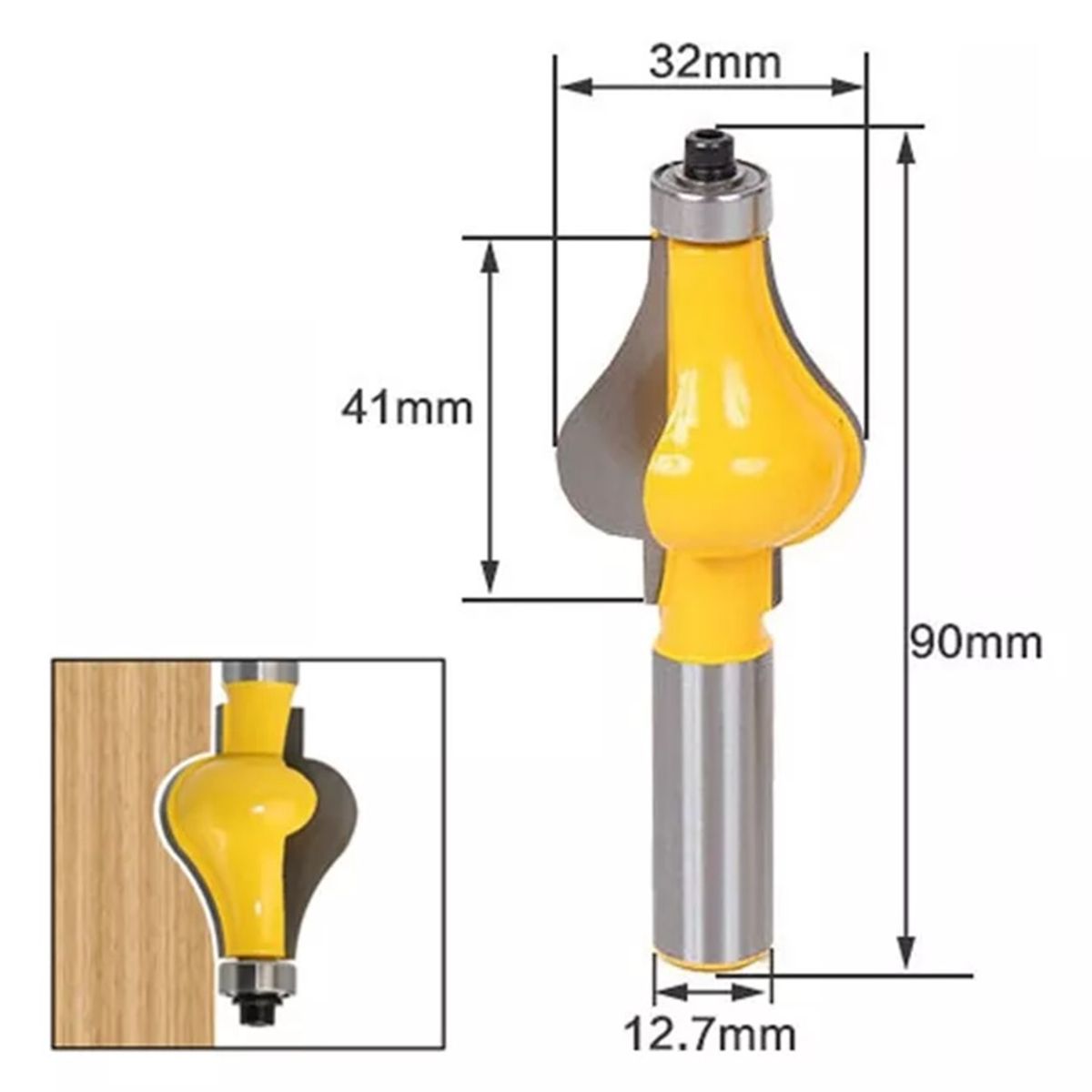 GENERICO - Fresa Madera Moldura Zócalo Pata Vástago ½ X 40mm
