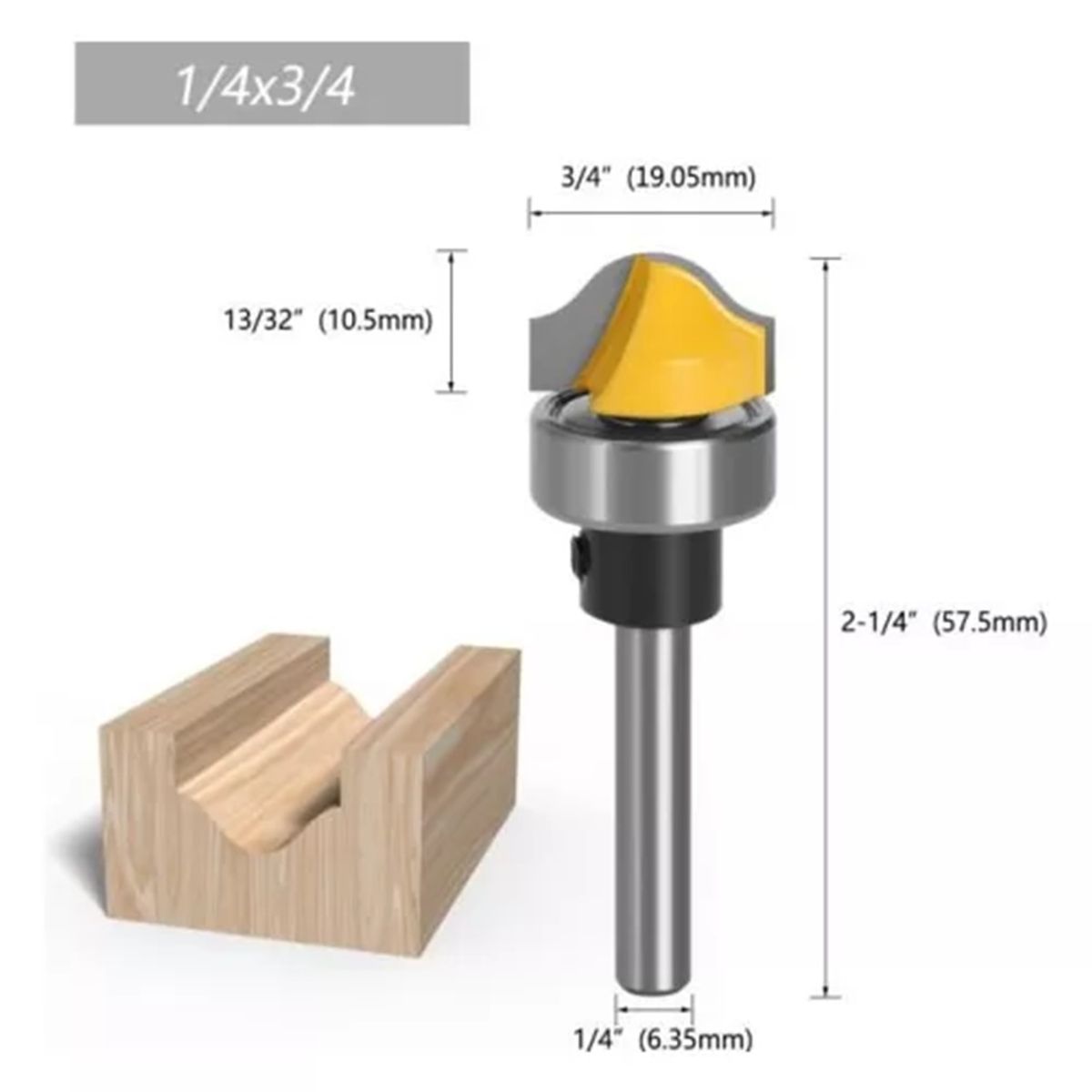 GENERICO - Fresa Madera Moldura Copiadora Tablero Toma ¼ Set 1pcs
