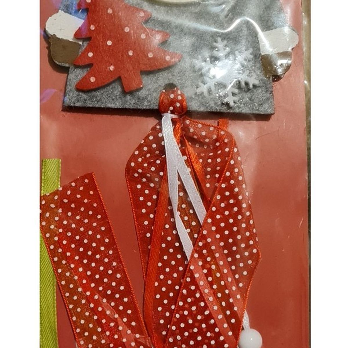 GENERICO - PACK2 de 3 Adornos de fieltro navideños