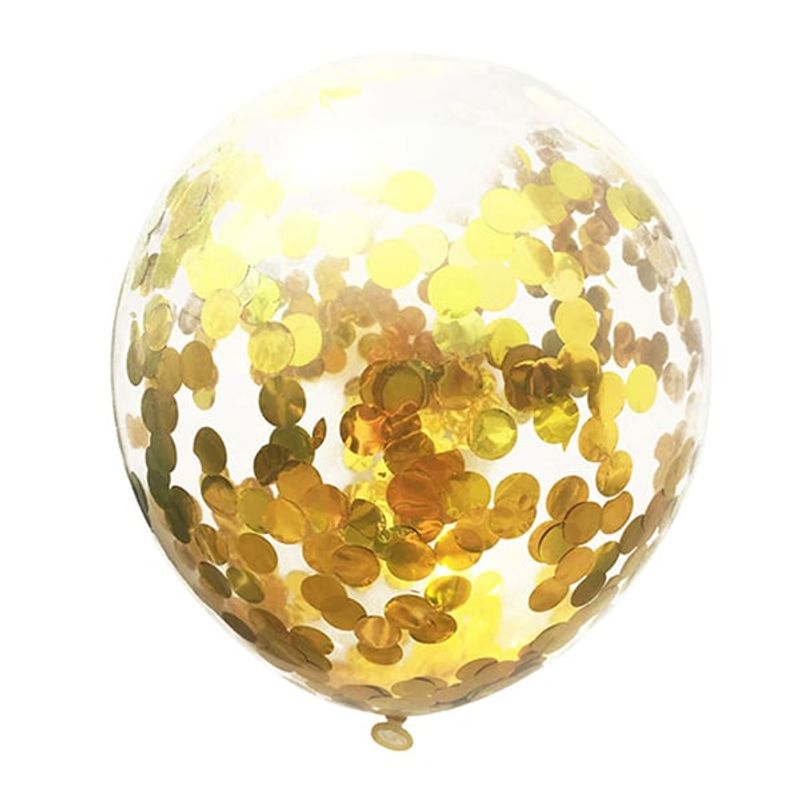 GENERICO - GLOBO 12' CONFETTI DORADO X12 UNI