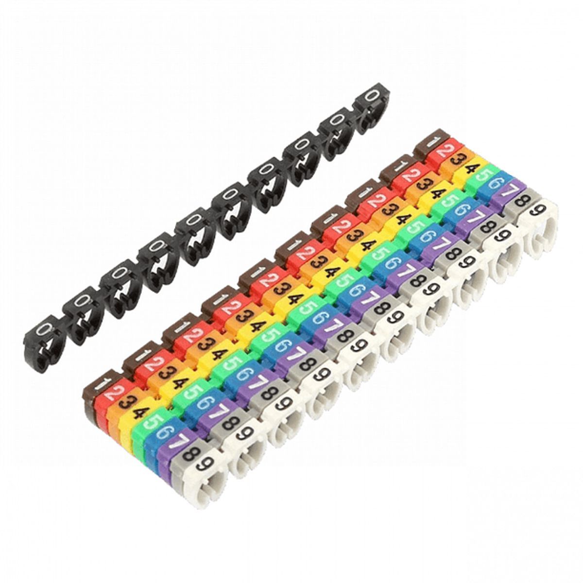 GENERICO - Marcadores Numéricos Para Cable UTP Cat 5 y 6 - 100 Unidades