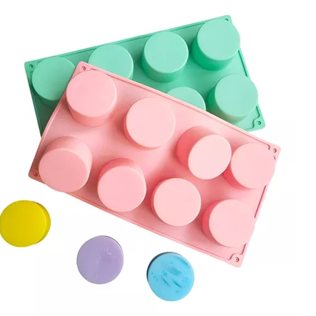 GENERICO - Molde De Silicona Jabon Moldes Hielo Molde 8 Cavid Redondo