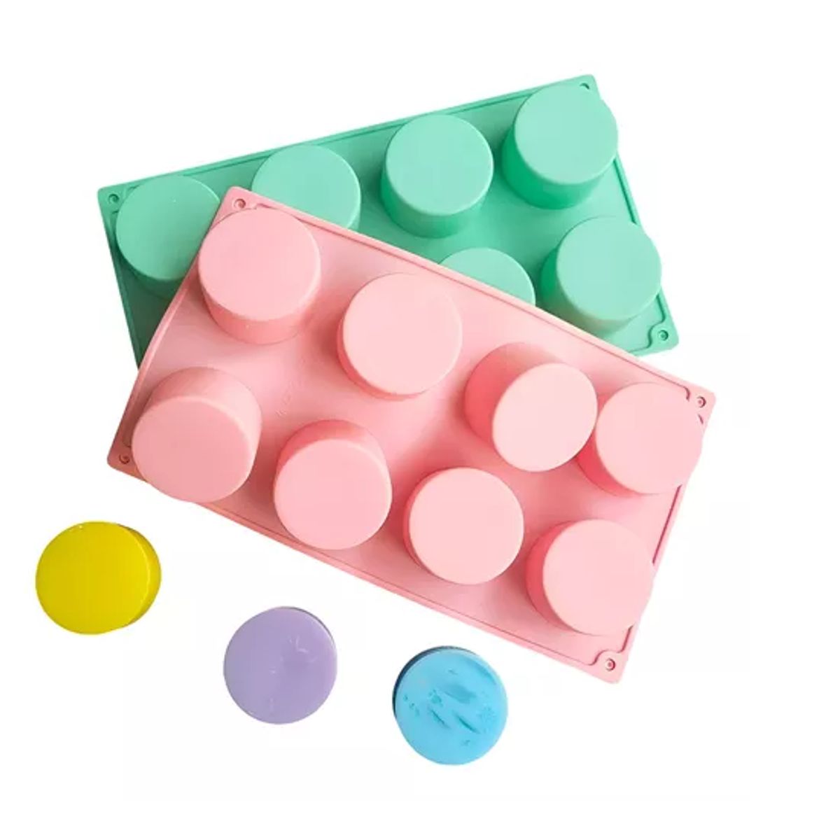 GENERICO - Molde De Silicona Jabon Moldes Hielo Molde 8 Cavid Redondo