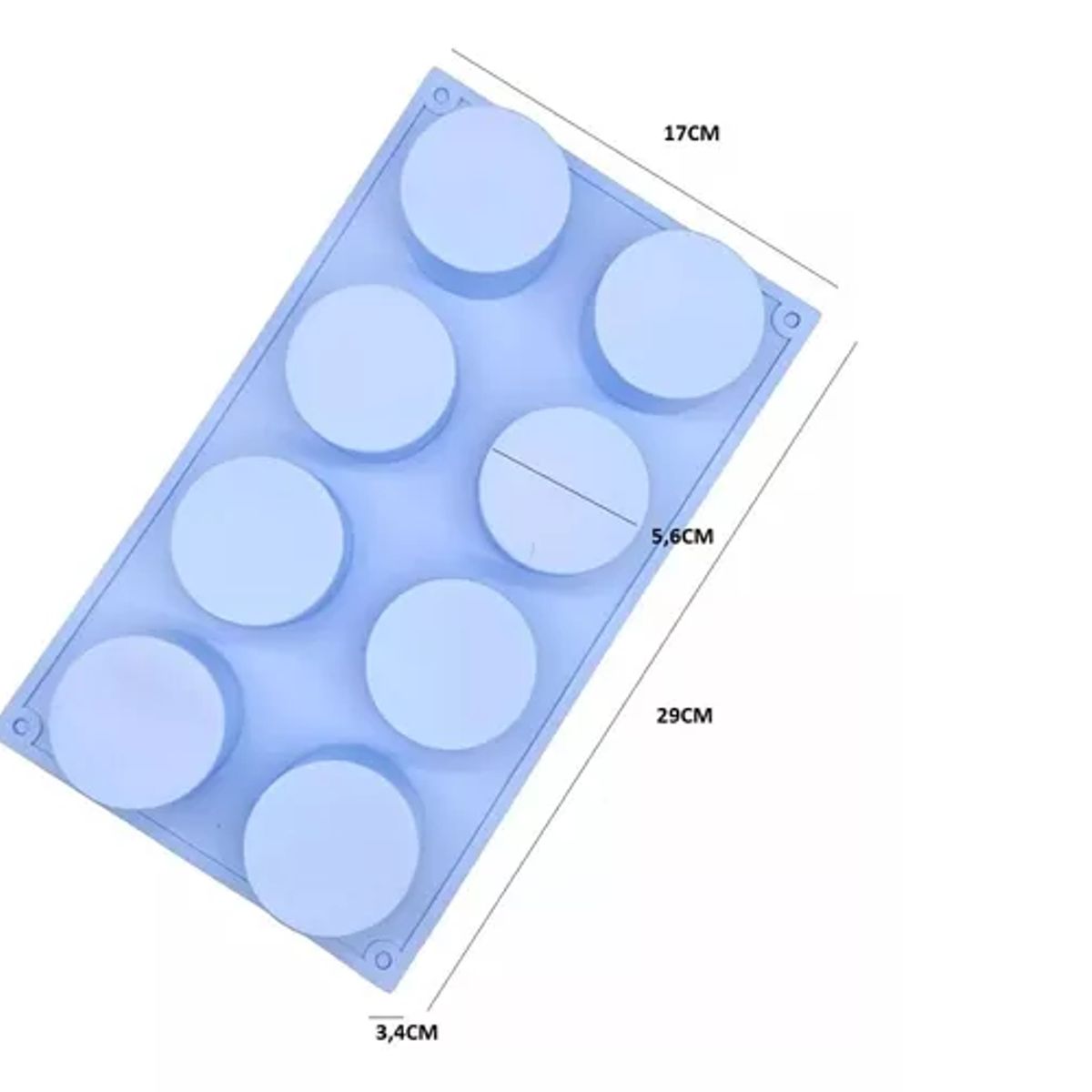 GENERICO - Molde De Silicona Jabon Moldes Hielo Molde 8 Cavid Redondo