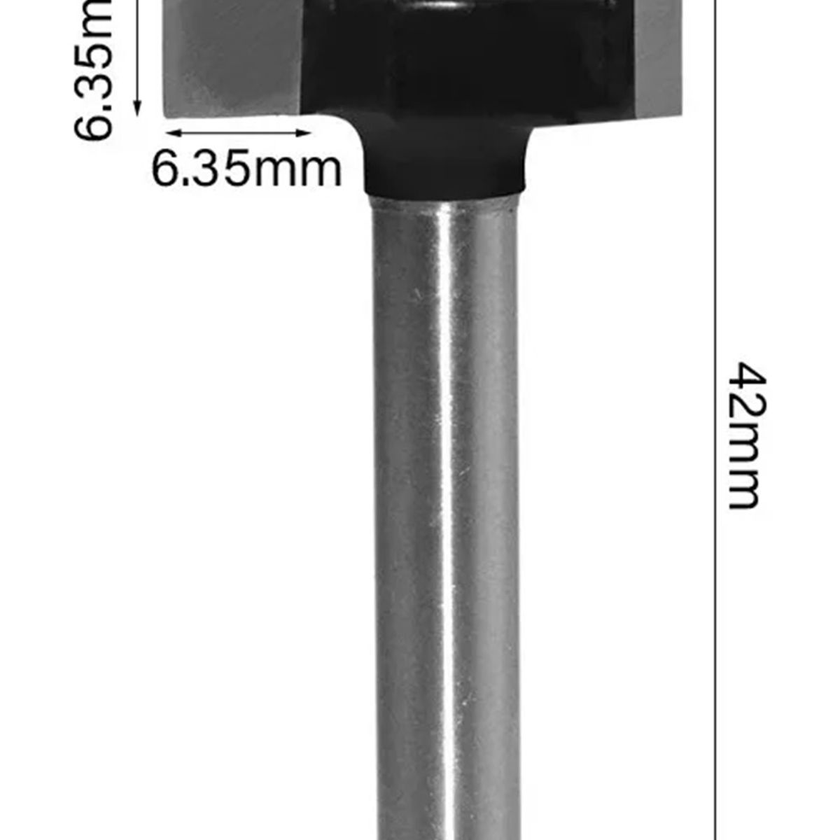 GENERICO - Fresa Madera Vaciado Invertida Copiadora T Toma ¼ x 6.35
