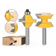 GENERICO - Fresa Madera Ensamble Machimbrado Vástago 8mm Tipo V 25.4