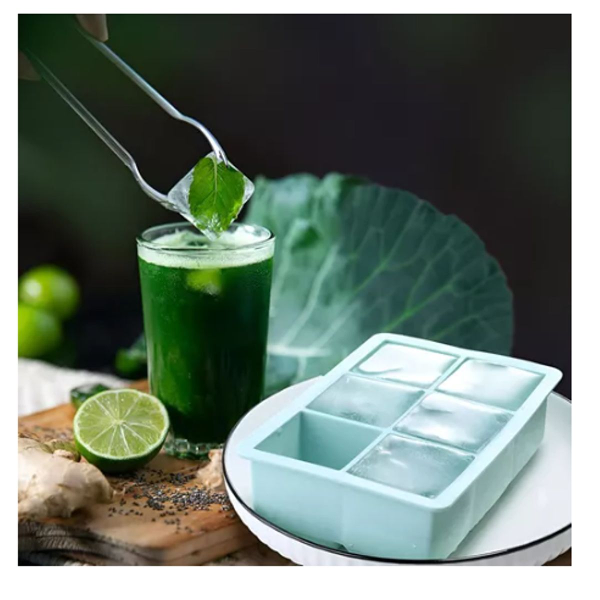 GENERICO - 2 Cubetas Hielo Cubetera Cubetas Silicona Cubeta C/tapa 6cav