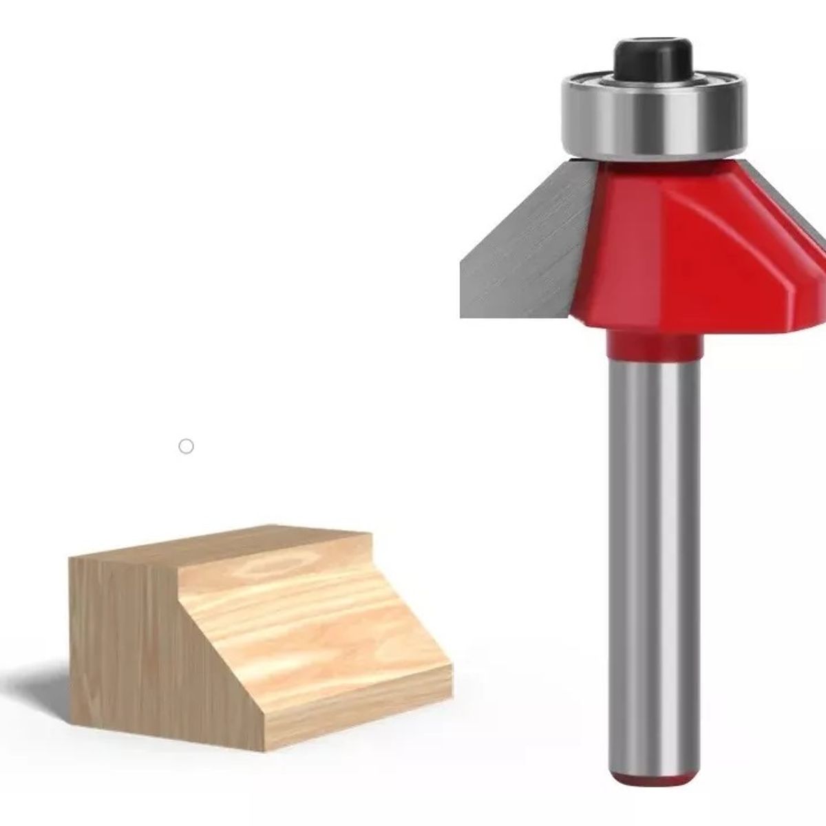 GENERICO - Fresa Madera Copiadora Angulo 45° Toma ¼ x 38 Con Chaflán