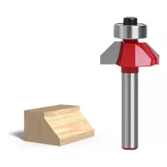 GENERICO - Fresa Madera Copiadora Angulo 45° Toma ¼ x ¼ Con Chaflán