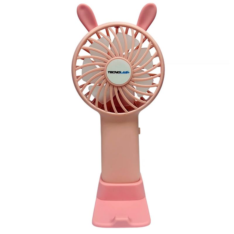 TECNOLAB - Mini Ventilador De Mano Diseño Conejo Recargable - SC