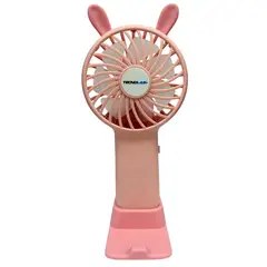 TECNOLAB - Mini Ventilador De Mano Diseño Conejo Recargable - SC