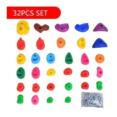 JUGUETON - Set 32 Presas Piedras de Escalada con Pernos para Concreto