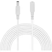 KUANGYE - Cable Extension De Alimentación De 12v Para Camara 5 Metros Color blanco