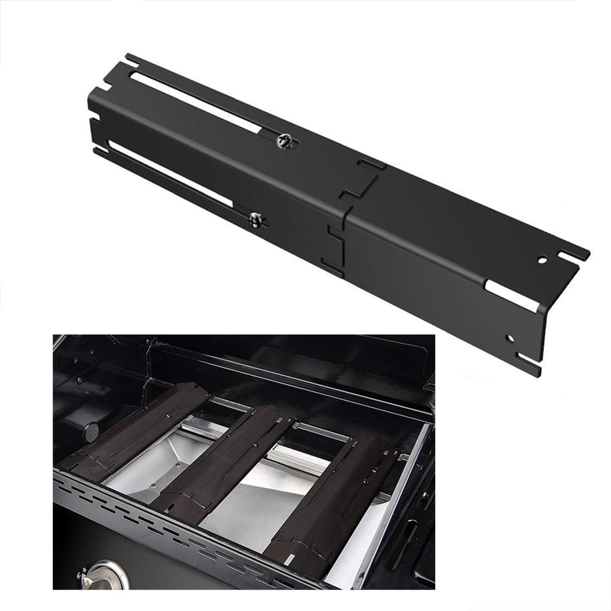 KUANGYE - Difusor De Fuego Ajustable De Calor Llama Parrilla A Gas