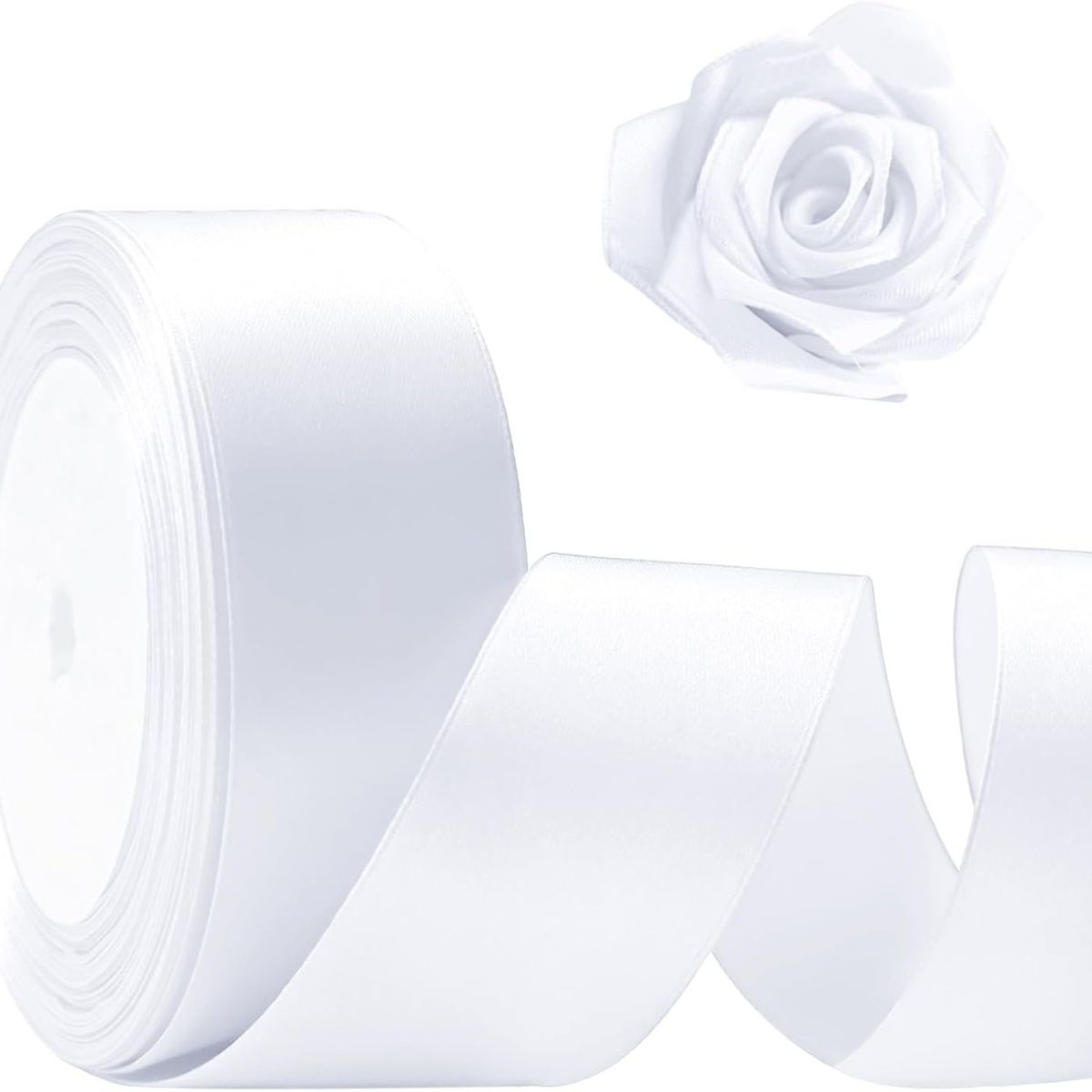 KUANGYE - Rollo Liston Satinado Para Decoracion Ancho 2,5 Cm 50 Metros