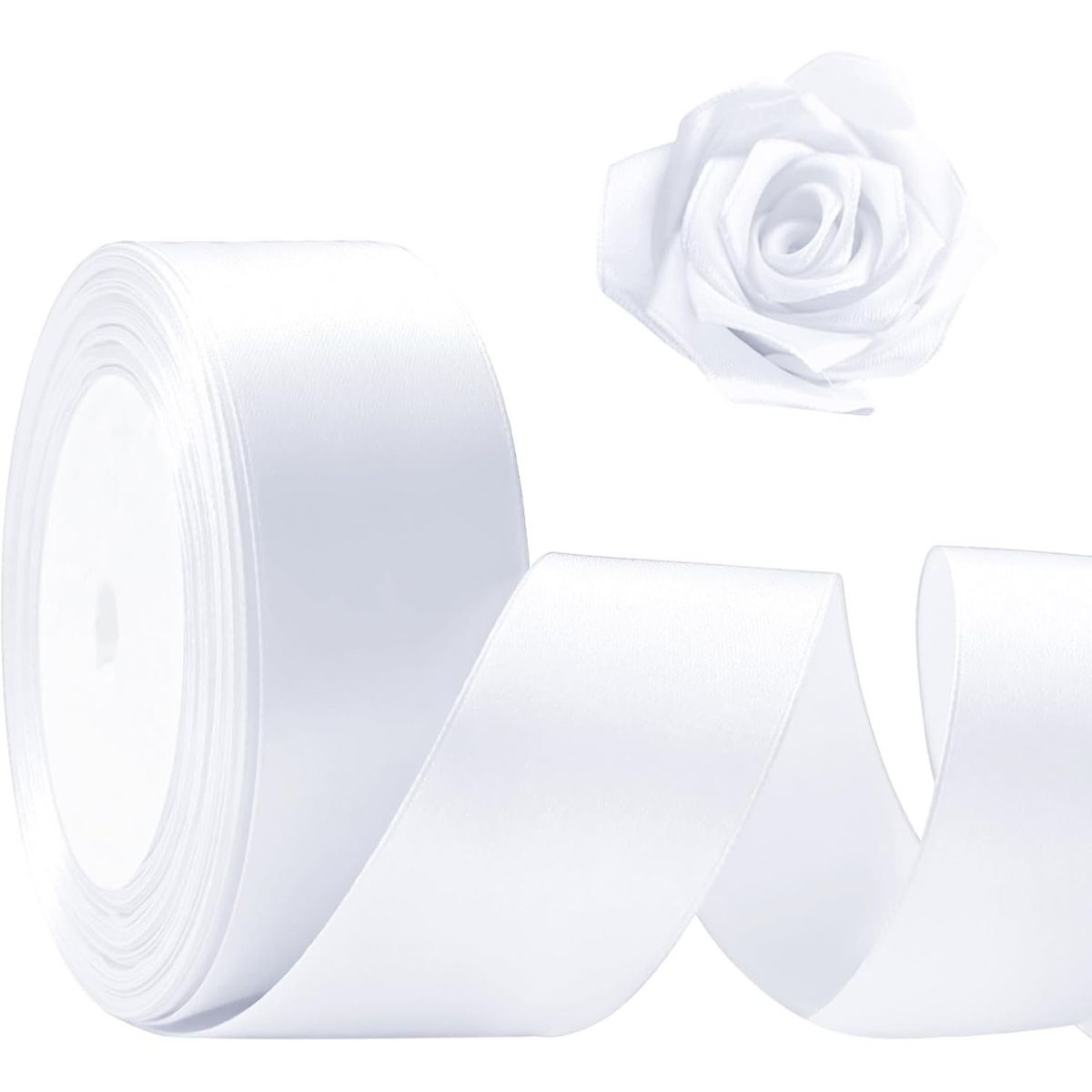 KUANGYE - Rollo Liston Satinado Para Decoracion Ancho 2,5 Cm 50 Metros