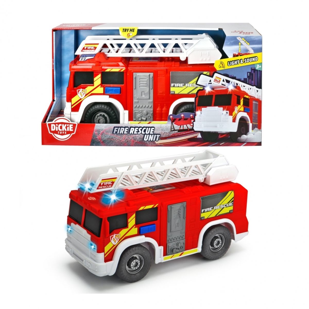 Dickie Toys - Camion de bombero Dickie Premium con luces y sonidos