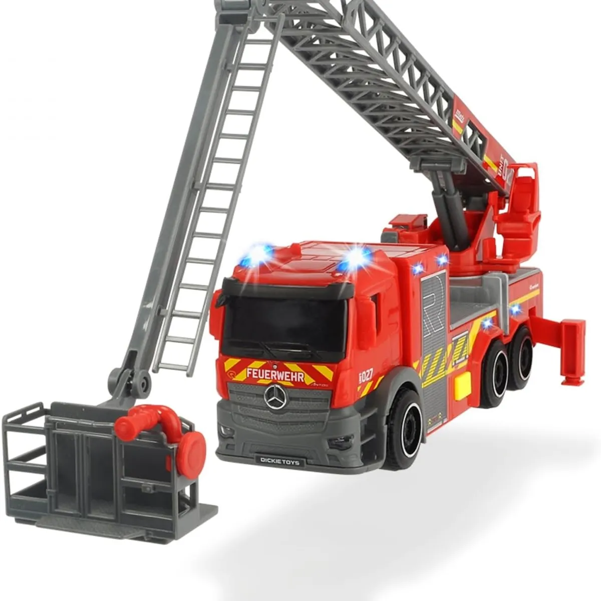 Dickie Toys - Camion de bombero Dickie escalera telescopica luces sonidos