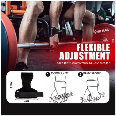 Imagen 2 del producto Straps Lifting Grip Piel Gym Muñequera Crossfit Pesas Fitnes