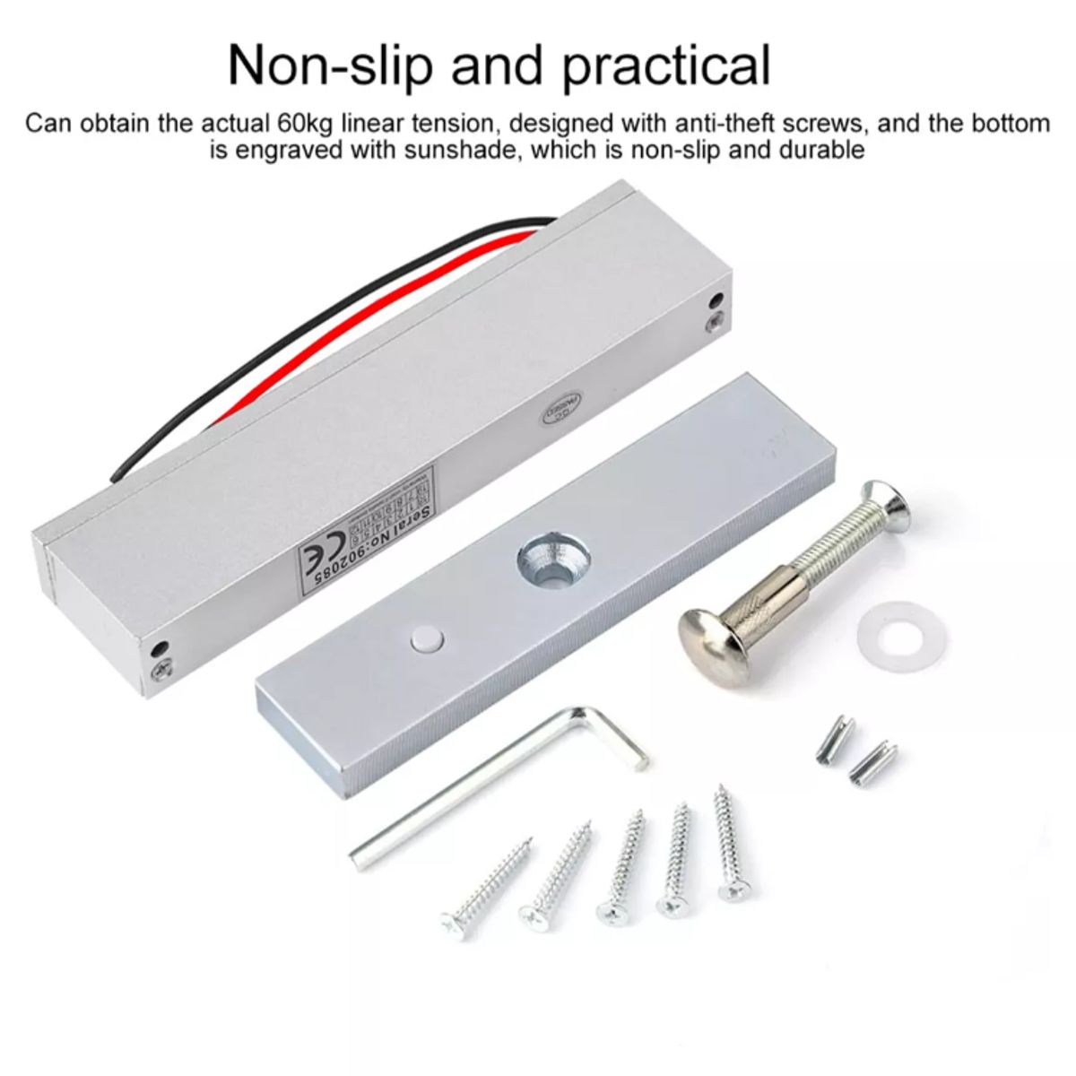 KUANGYE - Cerradura Magnética Electromágnetica 180kg 12v