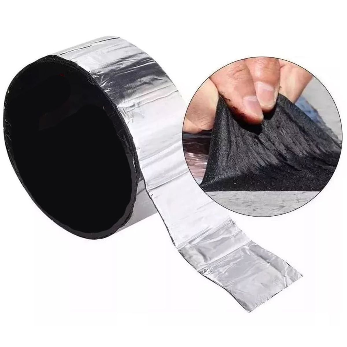 KUANGYE - Cinta Sellador Techo Impermeable Aluminio Asfalto 10cm X 5mt