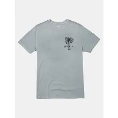 RVCA - Polera Hombre Pommier Palms Gris RVCA.-