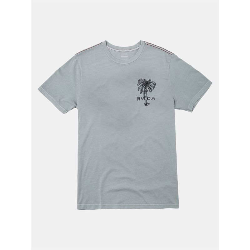 RVCA - Polera Hombre Pommier Palms Gris RVCA.-