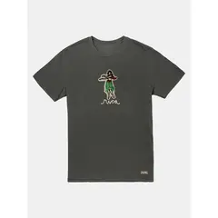 RVCA - Polera Manga Corta Hombre Oblow Hula Gris