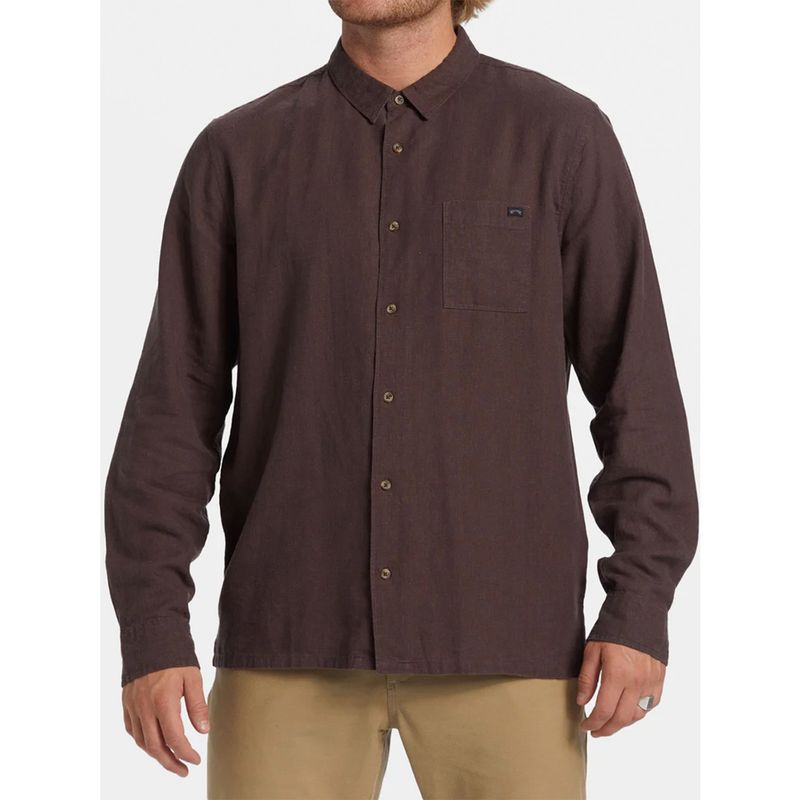 BILLABONG - Camisa Manga Larga Hombre Ricardo Cafe BILLABONG_.