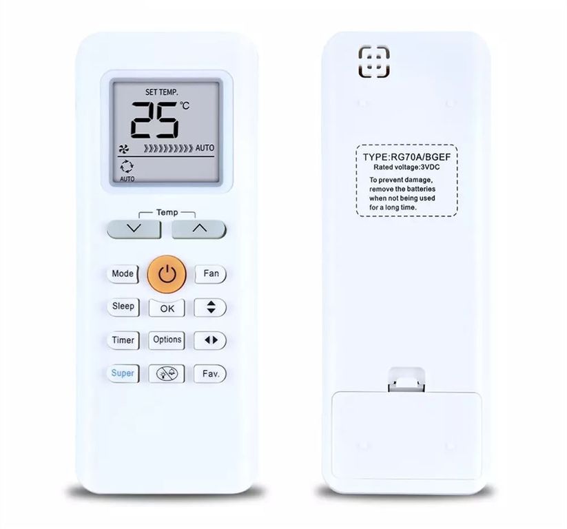 KUANGYE Control Remoto Para Aire Acondicionado Midea Btu