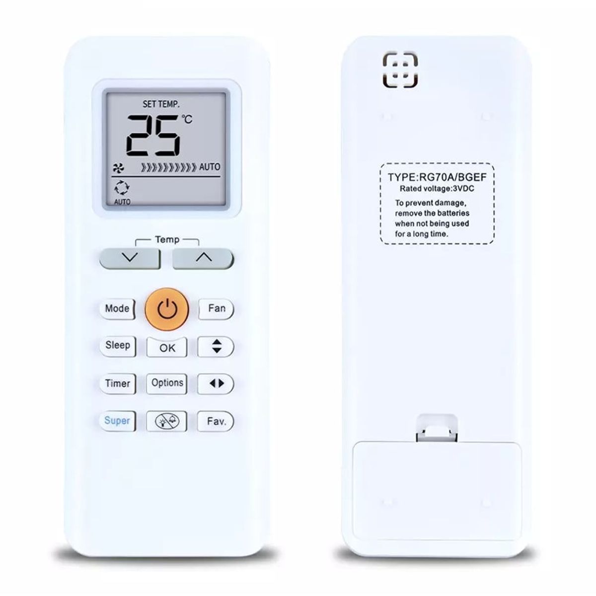 KUANGYE - Control Remoto Para Aire Acondicionado Midea Btu