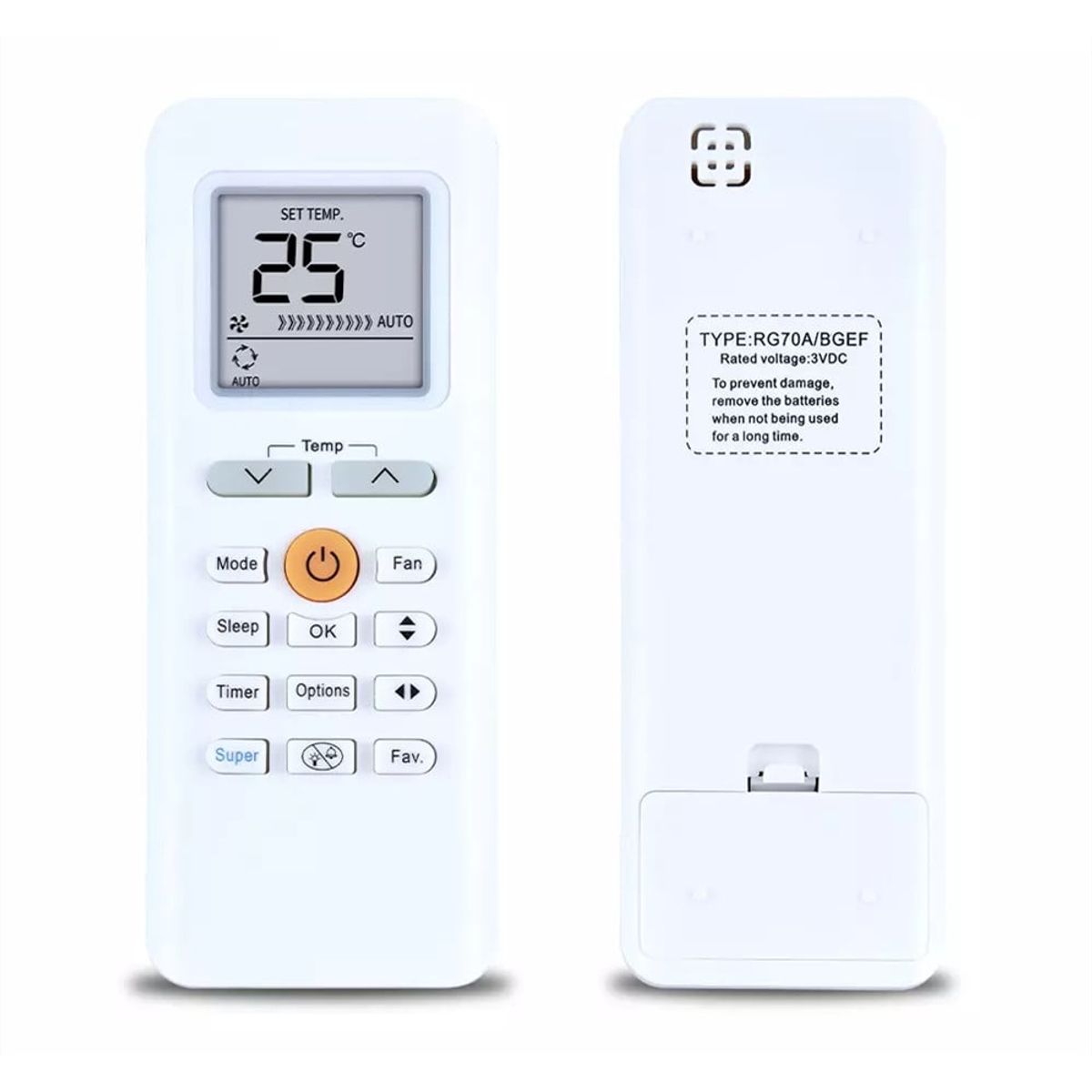 KUANGYE - Control Remoto Para Aire Acondicionado Midea Btu