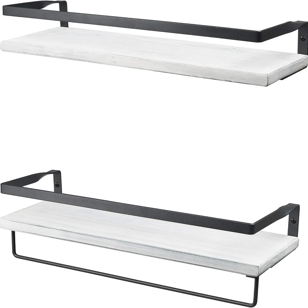 KUANGYE - Repisas Flotantes De Madera Modernas Kit X2 Colores