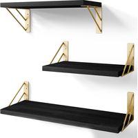 Repisas Flotantes De Madera Multipropósito Kit X3 Colores