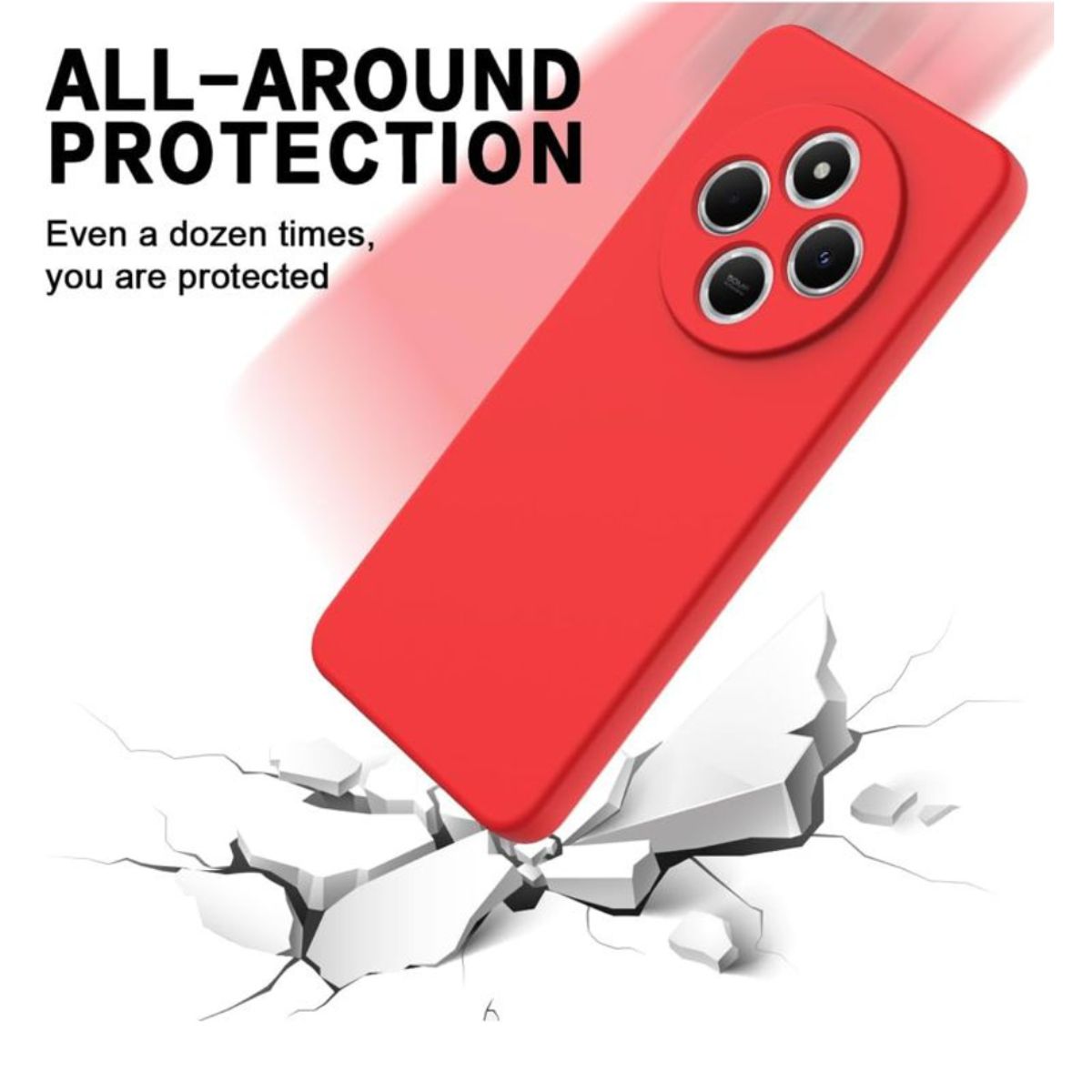 GENERICO - Carcasas Silicona Color Para Redmi 14c - Rojo