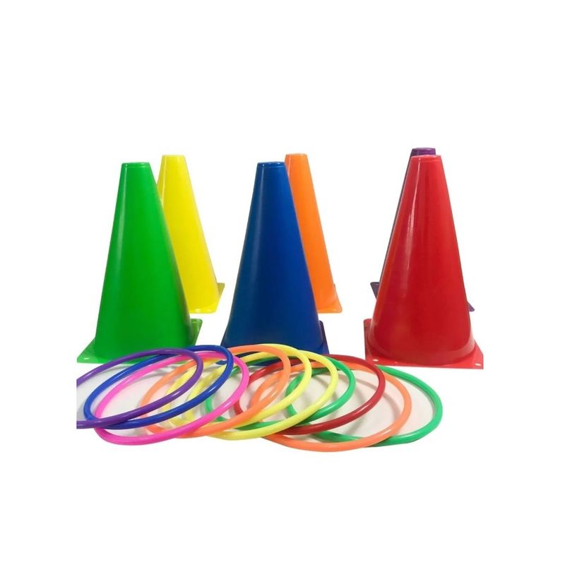 GENERICO - Set entrenamiento Conos y Aros Entrenamiento Mix