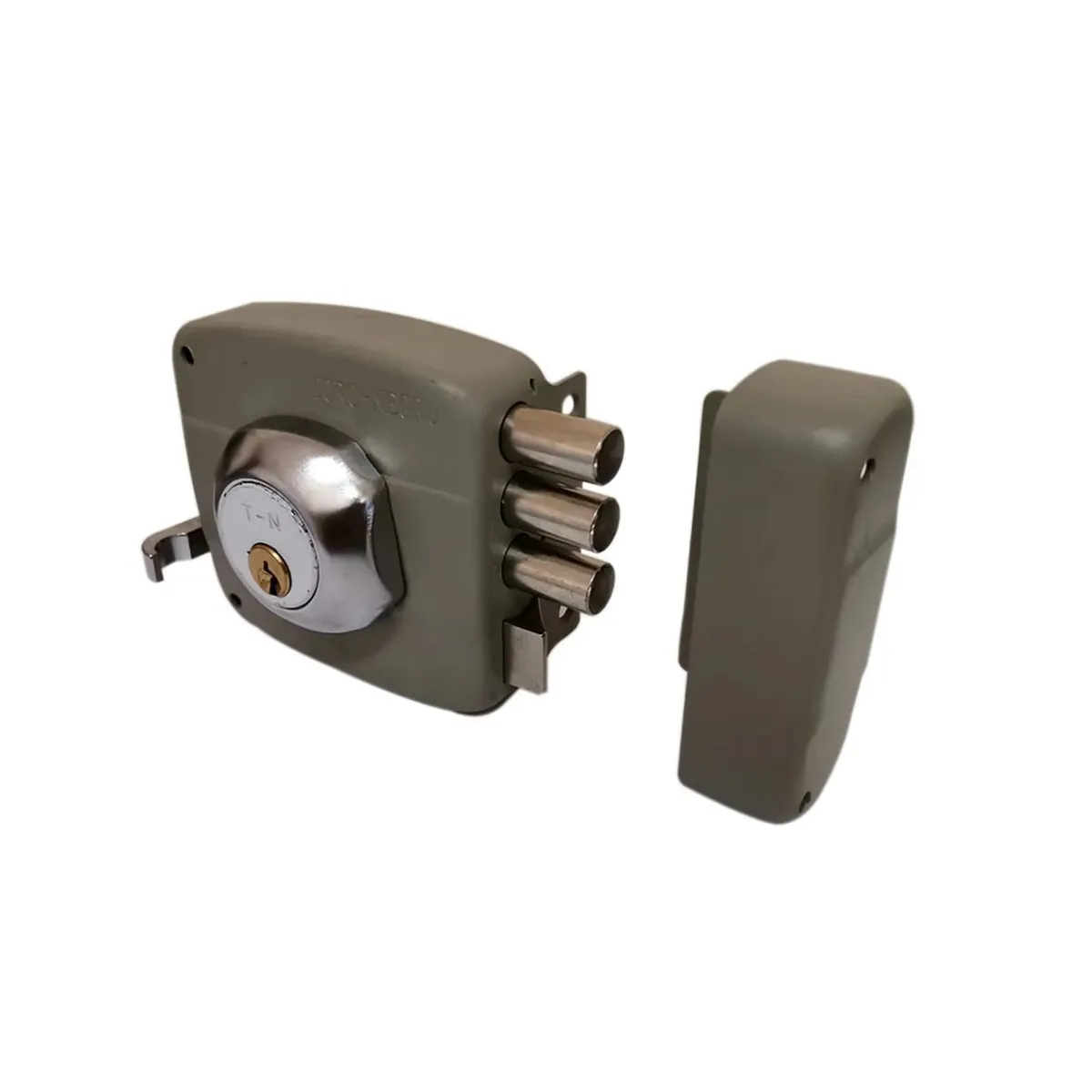 GENERICO - Chapa Cerradura Sobreponer Cerrojo Triple Seguridad Hogar