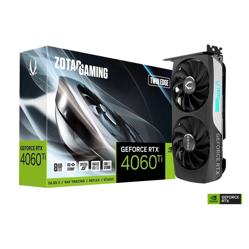 ZOTAC - Tarjeta de Video ZOTAC GAMING GeForce RTX 4060 Ti Twin Edge, 8GB GDDR6