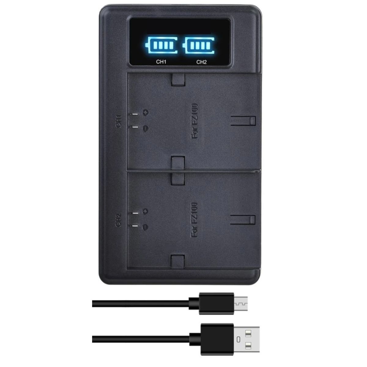 GENERICO - CARGADOR DOBLE BC-QZ1 ALTERNATIVO SONY BATERÍA NP-FZ100