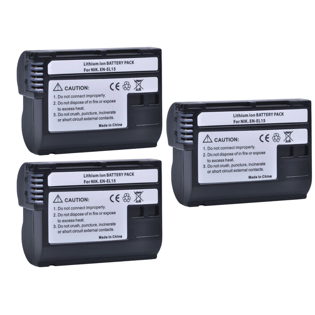GENERICO - 3 BATERÍAS EN-EL15 NIKON ALTERNATIVA