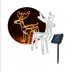 GENERAC - Reno Navideño Luz Led Solar Decorativo 120cm Amarillo
