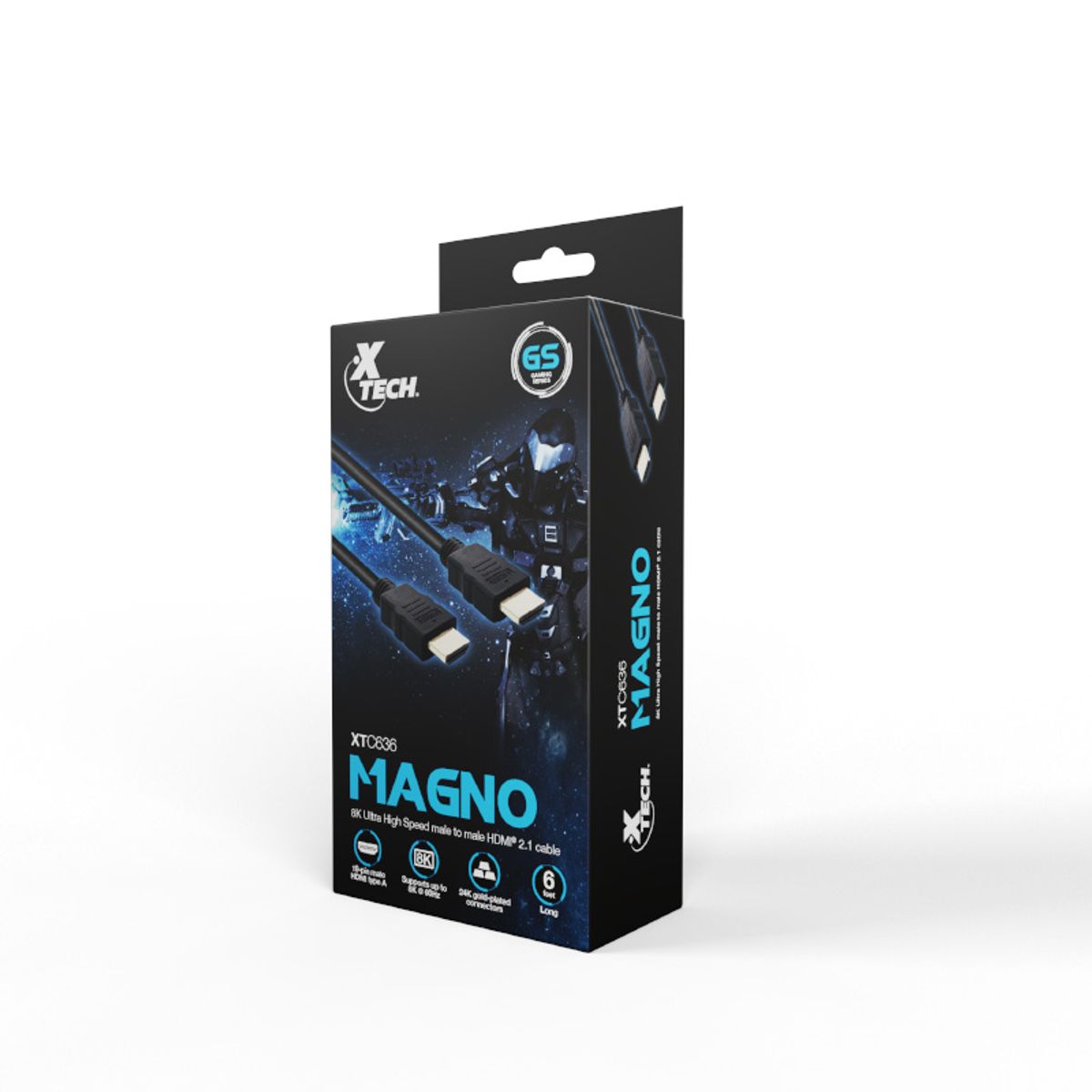 XTECH - Cable Xtech Magno HDMI 2.1 8K Macho a Macho Alta Velocidad