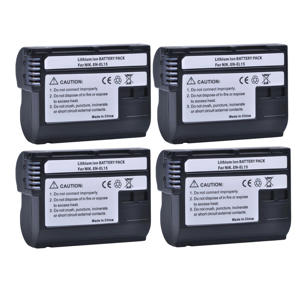 GENERICO - 4 BATERÍAS EN-EL15 NIKON ALTERNATIVA