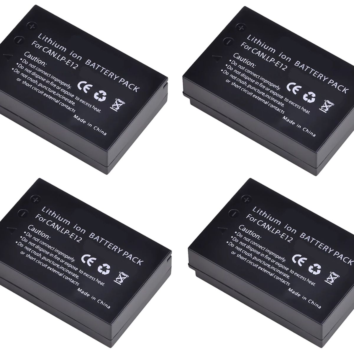 GENERICO - 4 BATERÍAS LP-E12 CANON ALTERNATIVA