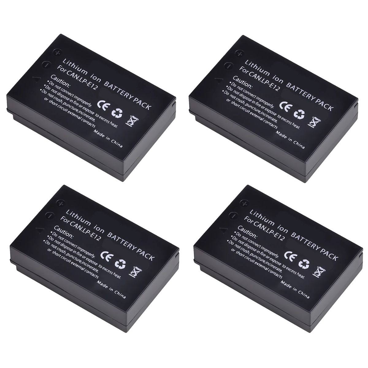 GENERICO - 4 BATERÍAS LP-E12 CANON ALTERNATIVA