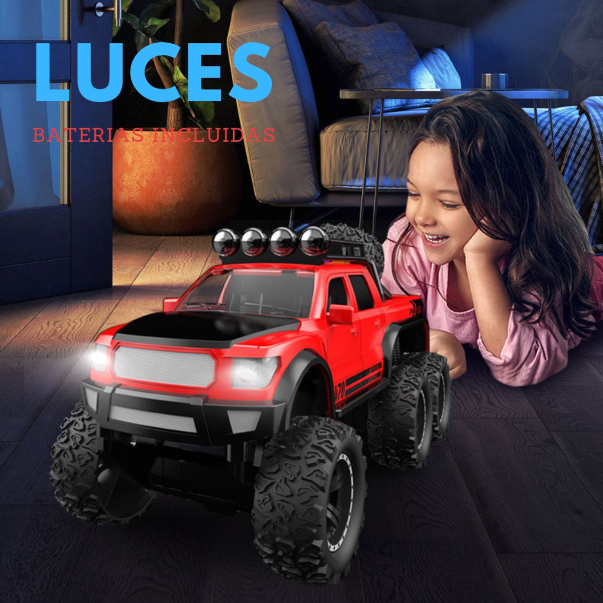 GENERICO - Auto Juguete  Off Road Ruedas Grandes Con Luz Y Sonido