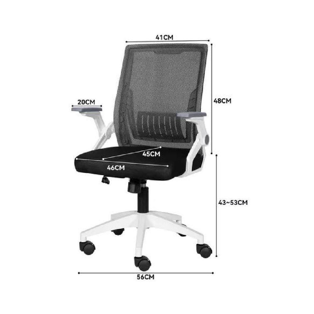 GENERICO - Silla ergonómica de oficina giratoria con asiento de memoria negra