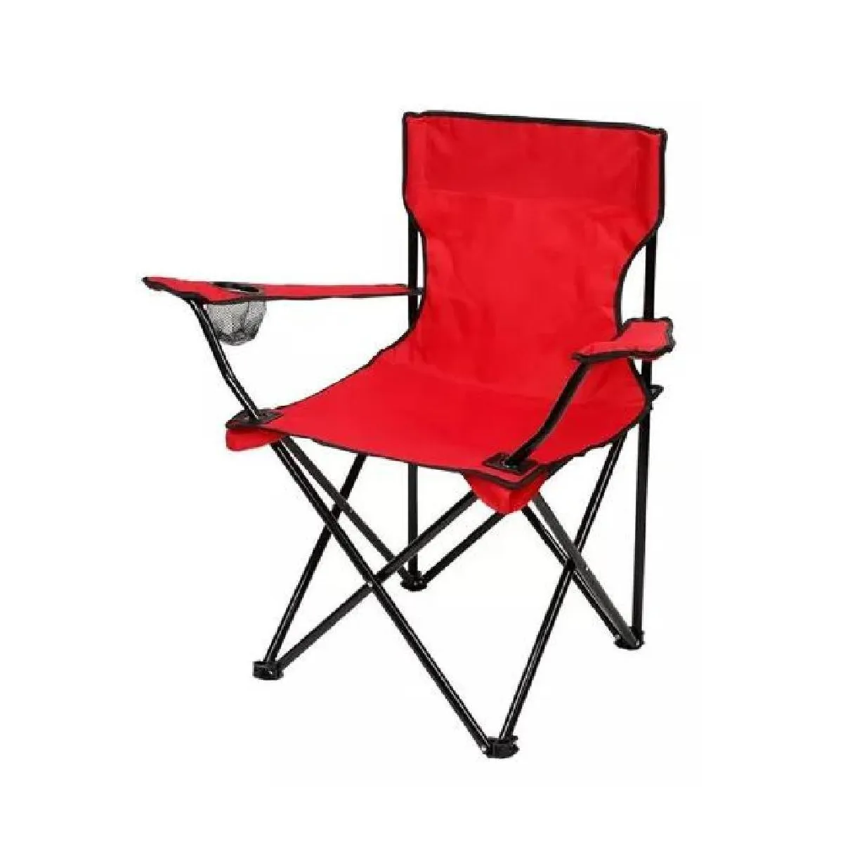 GENERICO - Silla plegable playa exterior campo camping portátil roja