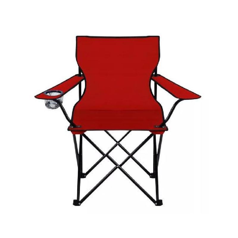 GENERICO - Silla plegable playa exterior campo camping portátil roja